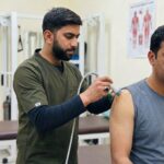 Usman applying ultrasound