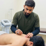usman applying needles